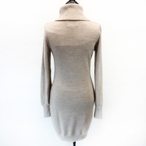 Banana Republic Heritage Brown Merino Knit Dress Blend Cozy Preppy Casual Medium - Picture 6 of 7